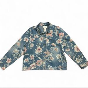 Alfred Dunner Floral Distressed Jacket